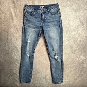 Juicy Couture Blue Distressed Mid-rise Skinny Jeans Size 8